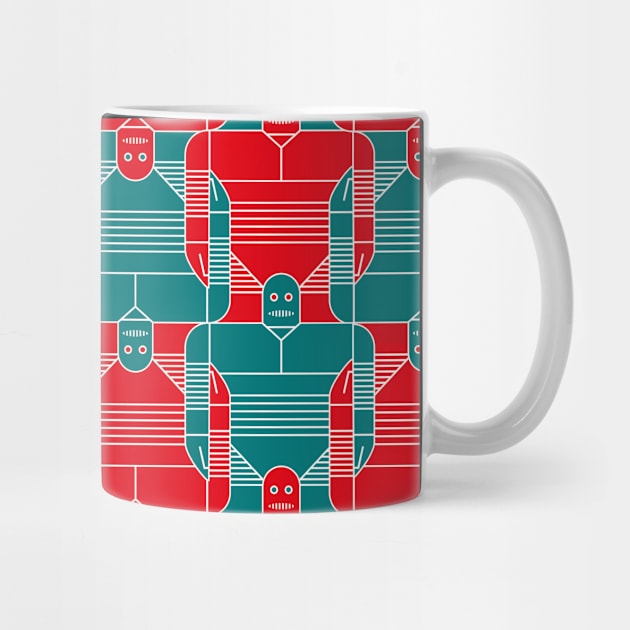 Vintage robots tessellation by Maxsomma